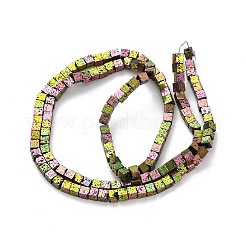 Electroplated Natural Lava Rock Beads Strands&nbsp;G-A256-B01-02H