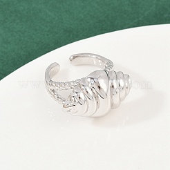 Brass Cuff Rings for Women&nbsp;RJEW-H256-20-P