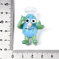 Handmade Lampwork Cartoon Chef Display Decorations&nbsp;LAMP-T025-12A