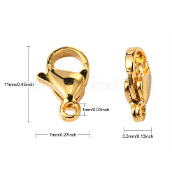 304 Stainless Steel Lobster Claw Clasps&nbsp;STAS-R050-11x7mm-02