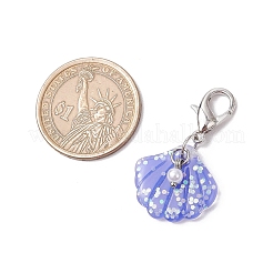 Shell Shape Resin Pendant Decorations&nbsp;HJEW-JM03245
