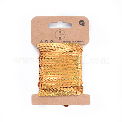 Plastic Paillette/Sequins Chain Rolls&nbsp;PVC-WH0005-01E