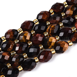 Natural Red Tiger Eye Beads Strands&nbsp;G-N342-35-8x6-04