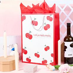 1Pc Valentine's Day Themed Cherry Printed Paper Bags&nbsp;ABAG-SP0001-12