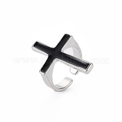 Men's Alloy Enamel Cuff Finger Rings&nbsp;RJEW-N029-039