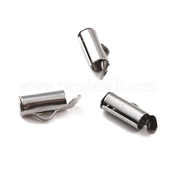 Non-Tarnish 304 Stainless Steel Slide On End Clasp Tubes&nbsp;STAS-C044-07B-P