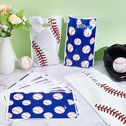 100Pcs 2 Styles Baseball Pattern Paper Gift Bags with Die Cut Hole Handles&nbsp;ABAG-ME0001-03