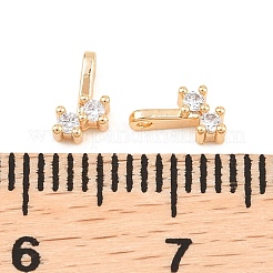 Brass Micro Pave Cubic Zirconia Charms&nbsp;KK-H538-19B-G