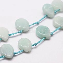 Natural Flower Amazonite Beads Strands&nbsp;G-P137-37