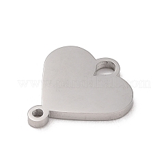 Non-Tarnish 304 Stainless Steel Heart Connector Charms&nbsp;STAS-R222-01P