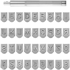 Letter & Number Alloy Leather Stamping Tool Sets&nbsp;TOOL-WH20012-002B