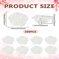 200Pcs ABS Imitation Pearl Beads&nbsp;OACR-LP0001-01