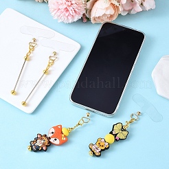 10Pcs Iron Bar Beadable Pendant Mobile Straps&nbsp;HJEW-YW00473