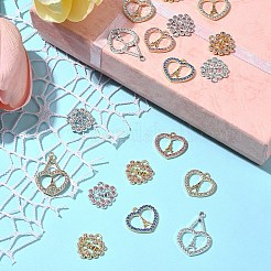 18Pcs 9 Styles Rack Plating Alloy Pendants&nbsp;FIND-FS0003-10