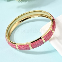 304 Stainless Steel Enamel Hinged Bangles&nbsp;BJEW-D408-44G