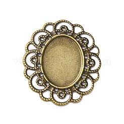 Tibetan Style Iron Cabochon Connector Settings&nbsp;FIND-B020-22AB