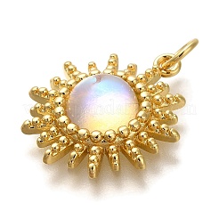 Rack Plating Brass Micro Pave Cubic Zirconia Pendants&nbsp;KK-I720-59G-1