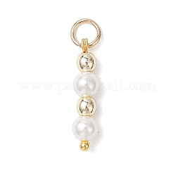 Shell Pearl with Synthetic Non-magnetic Hematite Round Bead Pendants&nbsp;PALLOY-JF04715