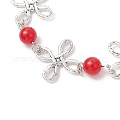 Alloy Natural Malaysia Jade Link Bracelets for Women&nbsp;BJEW-JB11684-05
