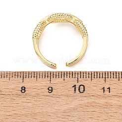 Brass Micro Pave Cubic Zirconia Cuff Open Rings&nbsp;RJEW-F204-01G