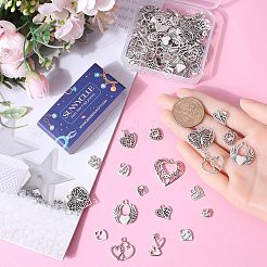 90Pcs 15 Style Tibetan Style Alloy Pendants&nbsp;TIBEP-SC0002-55