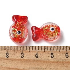 Handmade Foil Lampwork Fish Beads&nbsp;FOIL-Z001-01E