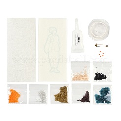 MIYUKI Seed Beads Market Girls Brooch Making Kits&nbsp;DIY-H165-01A