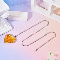 Glass Heart Charms Ceiling Fan Pull Chain Extenders&nbsp;HJEW-TAC0158