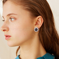 5 Pairs 5 Style Cubic Zirconia Diamond Stud Earrings&nbsp;EJEW-AN0004-30