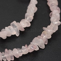 Chips Natural Rose Quartz Beads Strands&nbsp;G-N0164-39