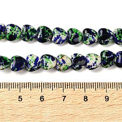 Spray Printed Synthetic Turquoise Beads Strands&nbsp;TURQ-P002-01A-01