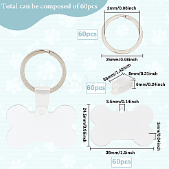 DIY Aluminum Heat Transfer Sublimation Double-Sided Blank Keychains Making Kits&nbsp;DIY-SP0001-71A