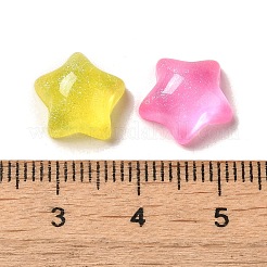 Transparent Resin Decoden Cabochons with Glitter Powder&nbsp;RESI-E053-08E