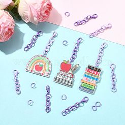 20Pcs 2 Colors Baking Paint Iron Curb Chain Extender & 20Pcs 2 Colors Baking Paint Alloy Open Jump Rings Findings Kits&nbsp;FIND-FS0005-29B