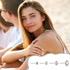 200Pcs 4 Styles 304 Stainless Steel Stud Earring Findings&nbsp;STAS-UN0058-11