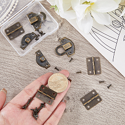 4Pcs Iron Wooden Box Lock Catch Clasps&nbsp;IFIN-CL0001-03