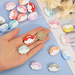22Pcs 11 Colors Cloud & Rainbow Food Grade Eco-Friendly Silicone Focal Beads&nbsp;SIL-CA0002-94