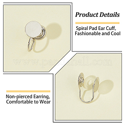 16Pcs Brass Spiral Pad Ear Cuff Findings&nbsp;EJEW-HS0001-24P