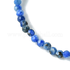 2mm Natural Lapis Lazuli Faceted Round Beaded Stretch Bracelets for Women&nbsp;BJEW-JB10843-02