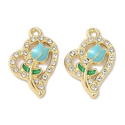 Alloy Enamel & Rhinestone Pendants&nbsp;FIND-C074-20KCG