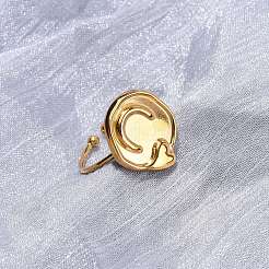 Adjustable 304 Stainless Steel Cuff Open Rings&nbsp;LS-RJEW-C151-01A-G