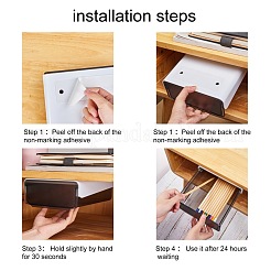2 Colors Plastic Under Desk Storage&nbsp;AJEW-SZ0001-16A