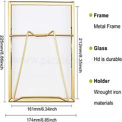 Glass Picture Frame with Iron Easel&nbsp;AJEW-WH0021-58A