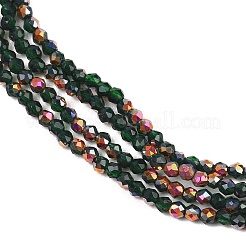 Electroplate Glass Beads Stradns&nbsp;EGLA-H114-01M