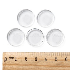 18MM Double-side Flat Round Transparent Glass Cabochons for Photo Craft Jewelry Making&nbsp;X-GGLA-S601-1