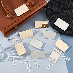 12 Bags Alloy Blank Rectangle Label Tags&nbsp;FIND-FH0017-72A