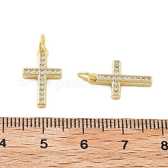 Brass Micro Pave Cubic Zirconia Pendants&nbsp;KK-C092-21B-G