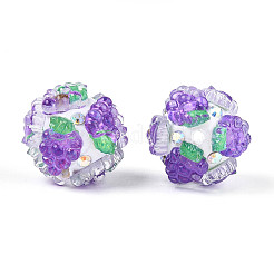 Fruit Round Resin Beads&nbsp;RESI-T059-03M