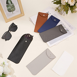 5Pcs 5 Colors Rectangle PU Leather Eyelasses Case&nbsp;AJEW-CN0005-39