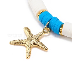 4Pcs 4 Style Handmade Polymer Clay Heishi Surfer Stretch Bracelets Set&nbsp;BJEW-JB08638